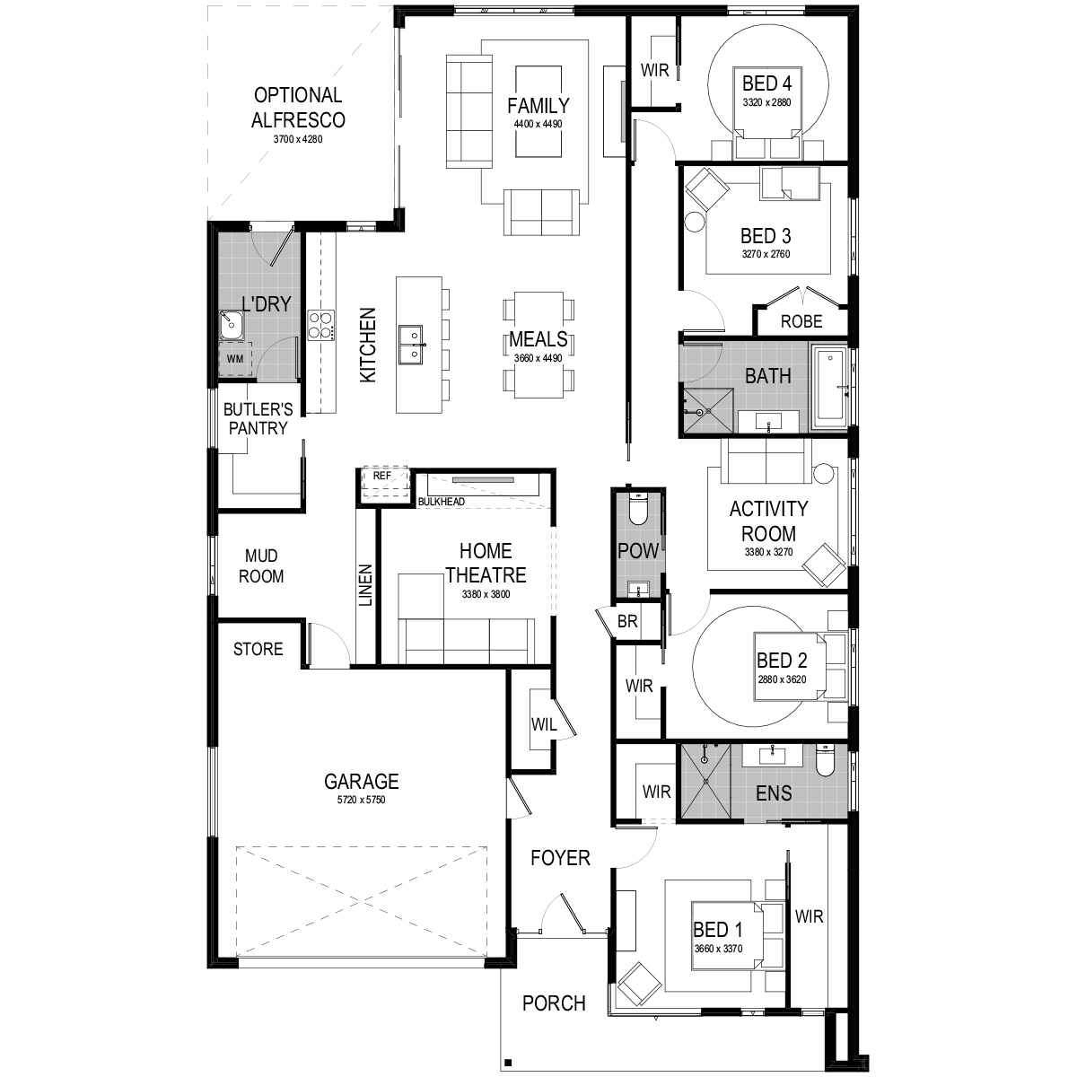 Airlie 245 Home Design | 4 Bed, 1 Storey | Montgomery Homes