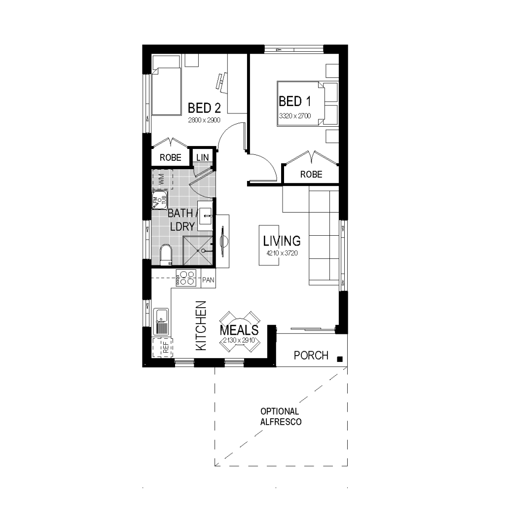 granny flat floorplan