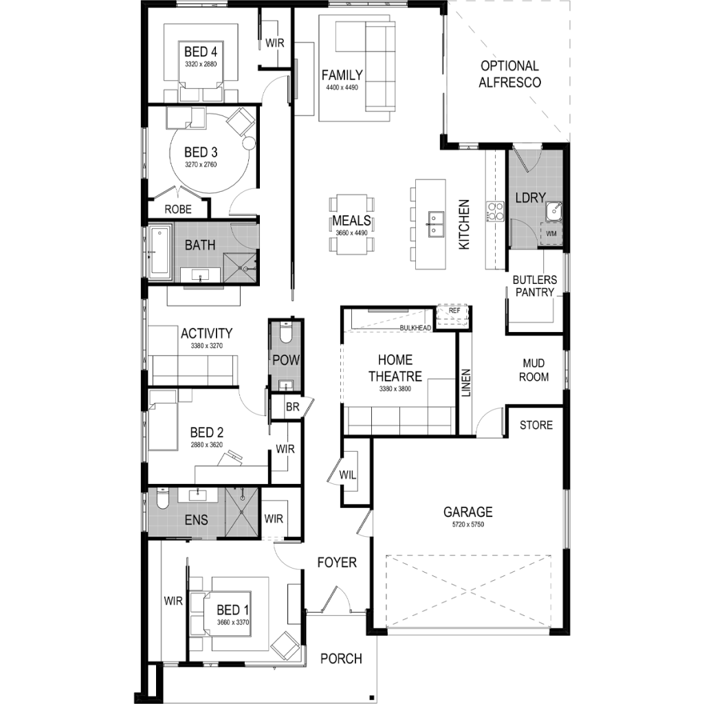 Floorplan of the Airlie 245